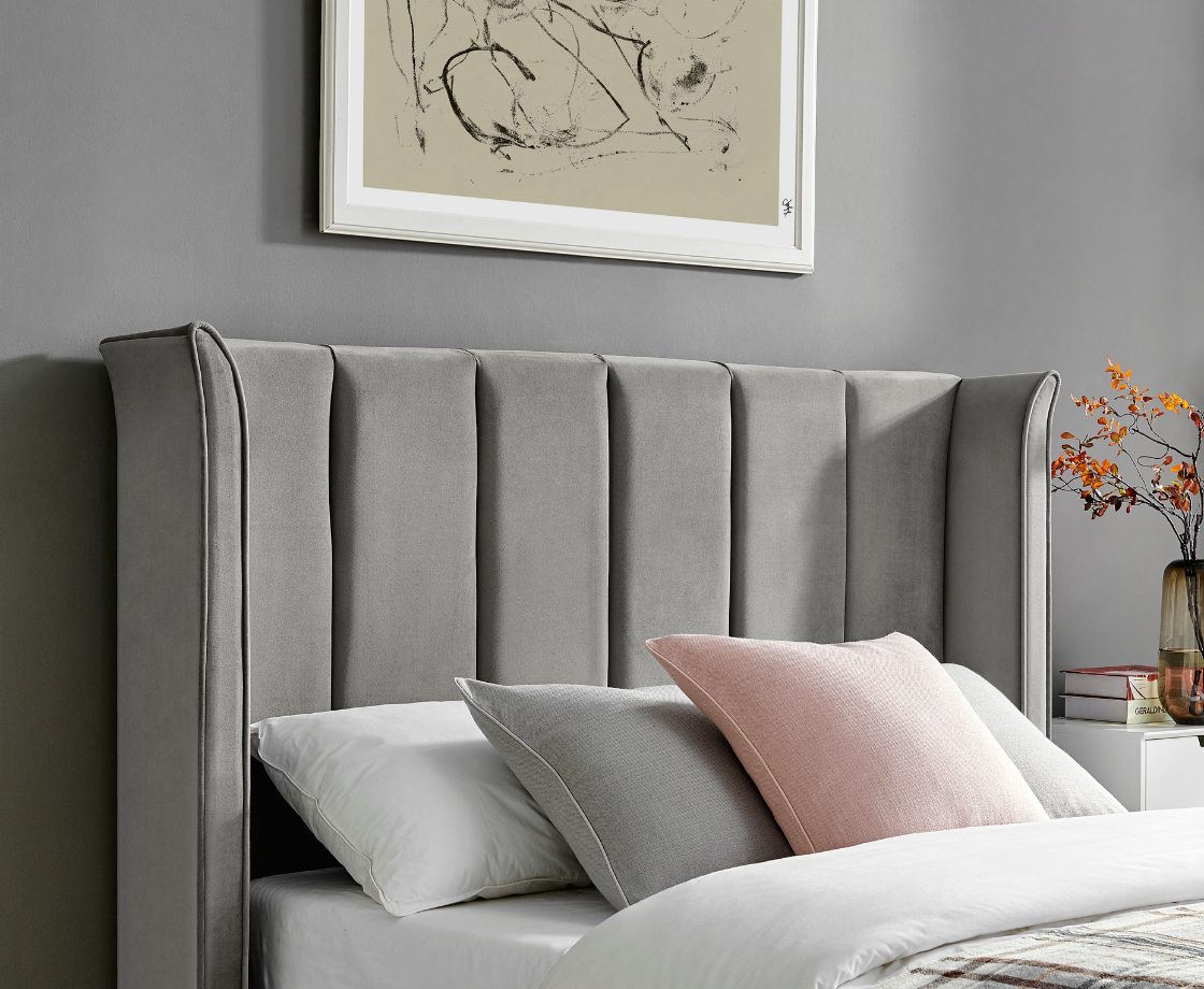 Polaris 5ft Kingsize Ottoman Bed Frame - Silver