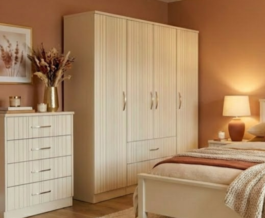 Rhee 1 Door Robe Hanging - Ivory