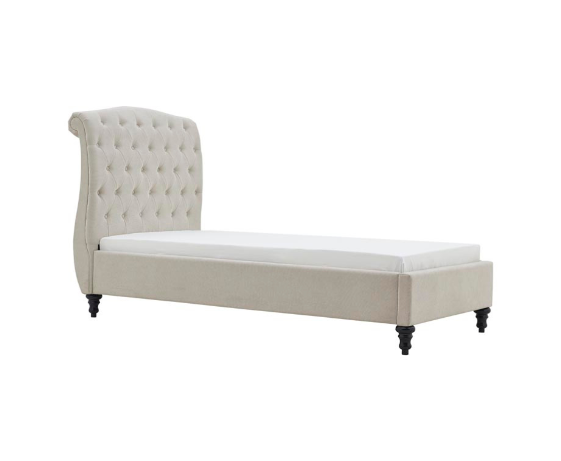 Riley 3ft Single Bed Frame - Cream