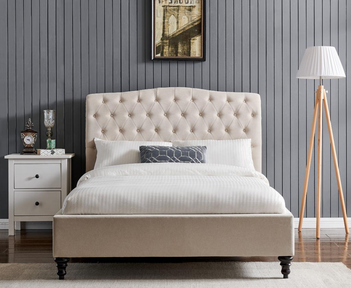 Riley 6ft Superking Bed Frame - Cream