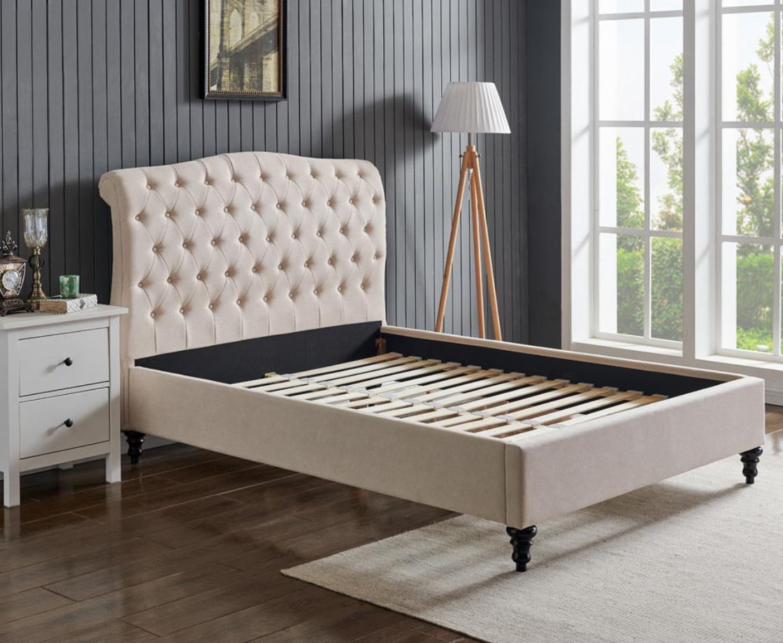 Riley 6ft Superking Bed Frame - Cream