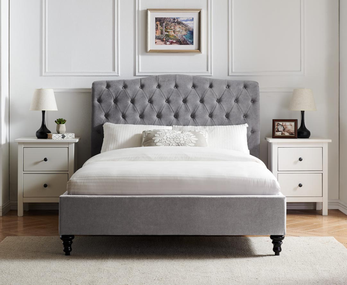 Riley 6ft Superking Bed Frame - Light Grey