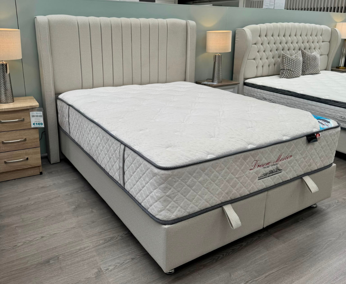 Roma 5ft Kingsize Ottoman Bed Frame - Beige