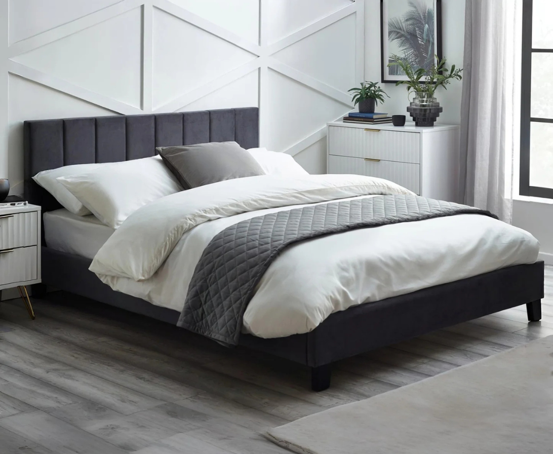 Rosa 3ft Single Bed Frame - Grey