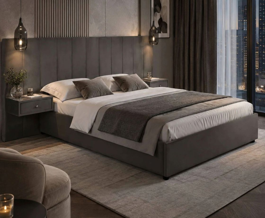 Sloane 5ft Kingsize Bed - Grey