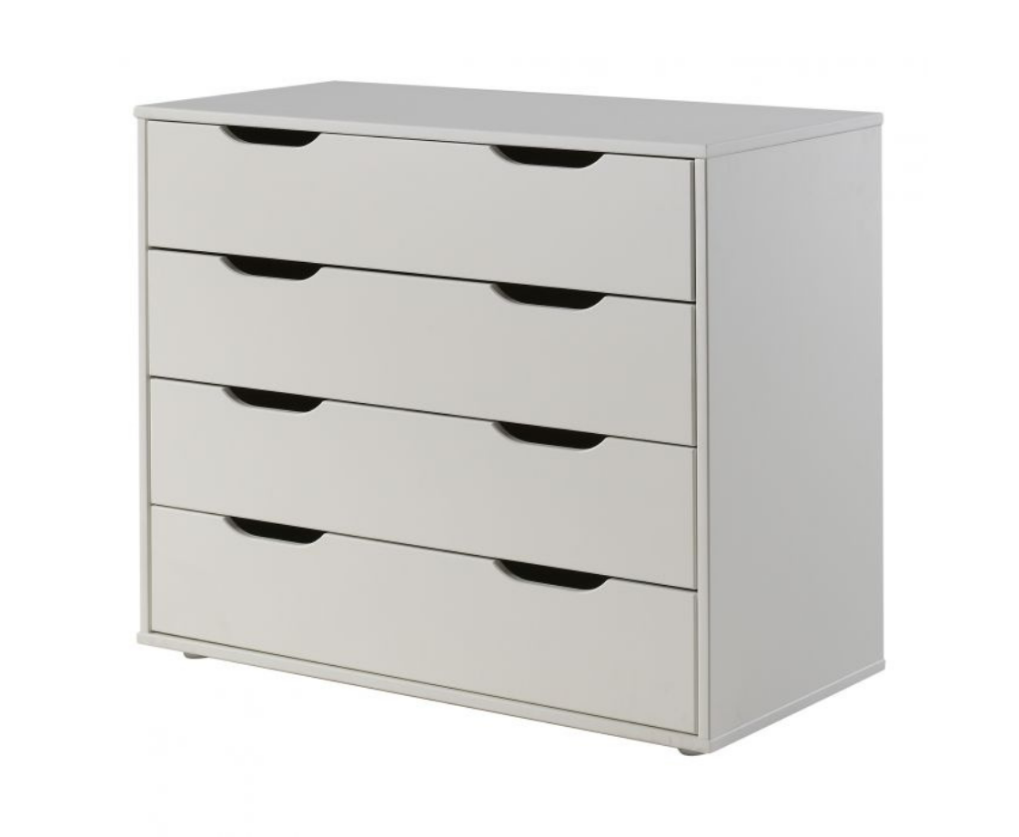 Snowy Midsleeper with Slanted Ladder - White