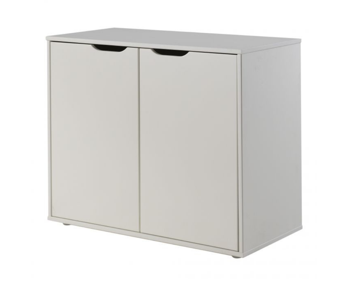 Snowy Midsleeper with Slanted Ladder - White