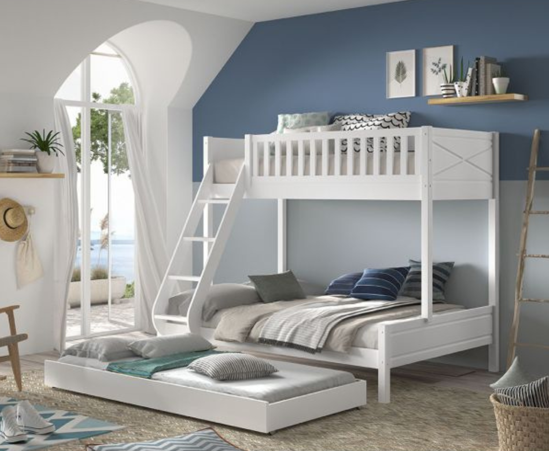 Snowy Family Bed  - White