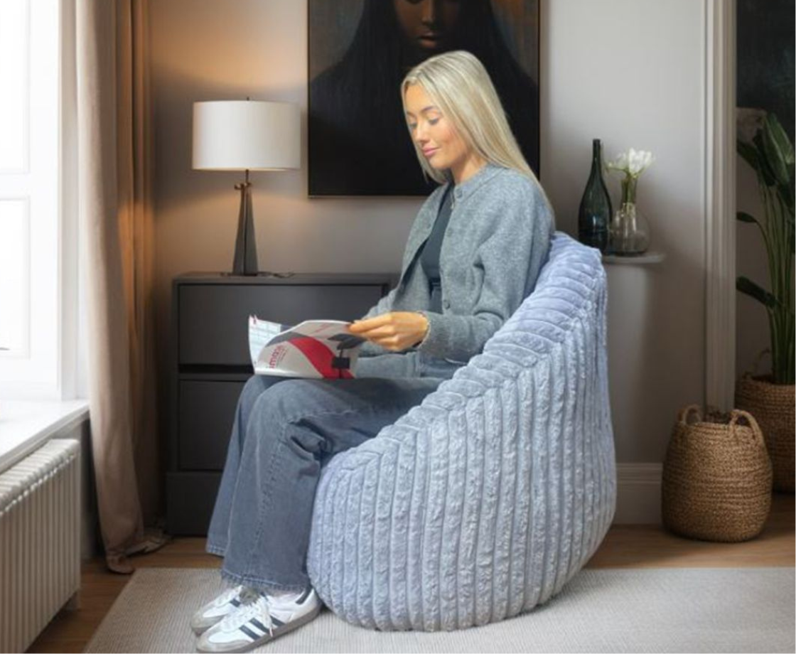 Snug Milano Cord Bean Bag - Grey