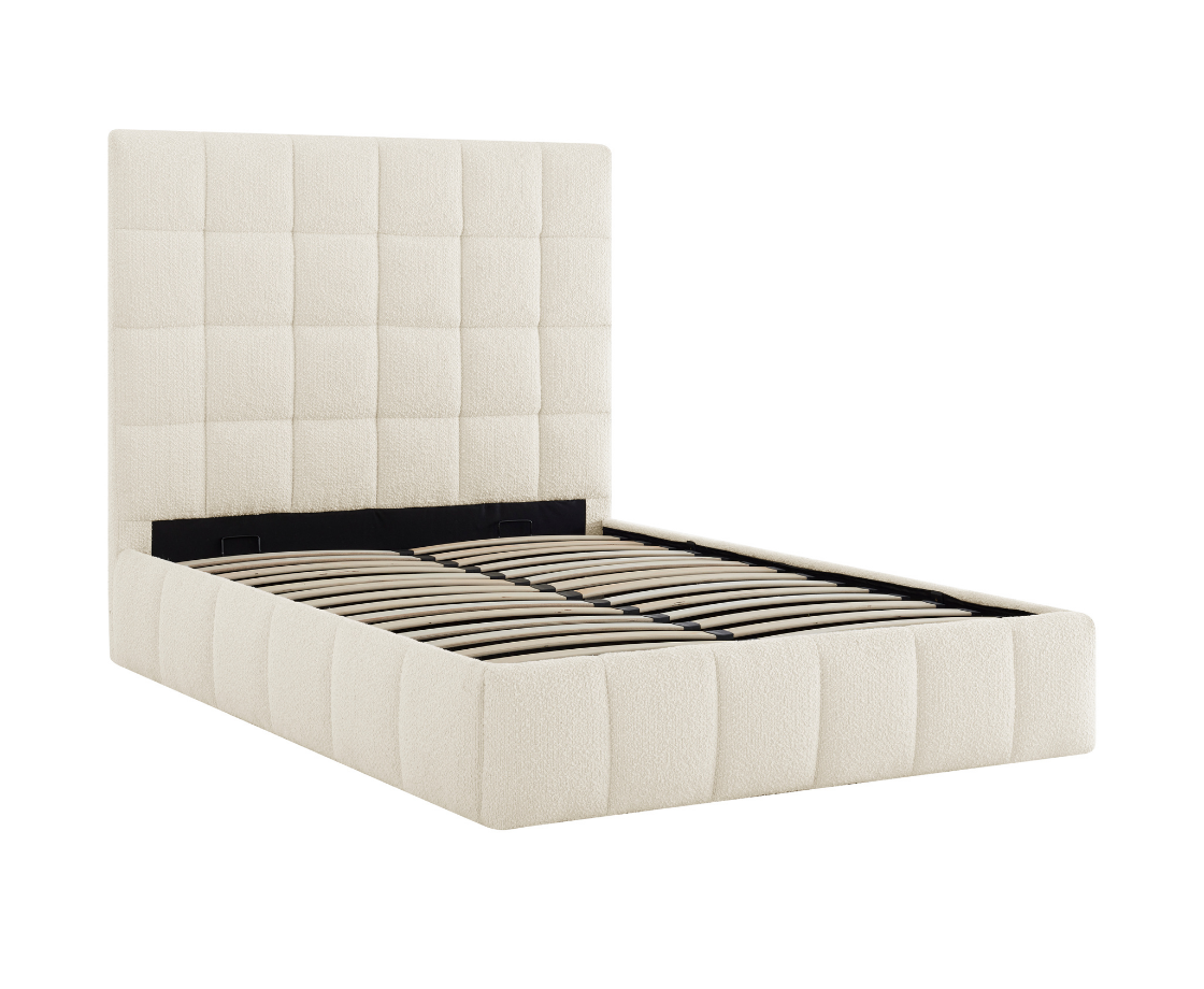 Starla 5ft Kingsize Ottoman Bed Frame - Ivory