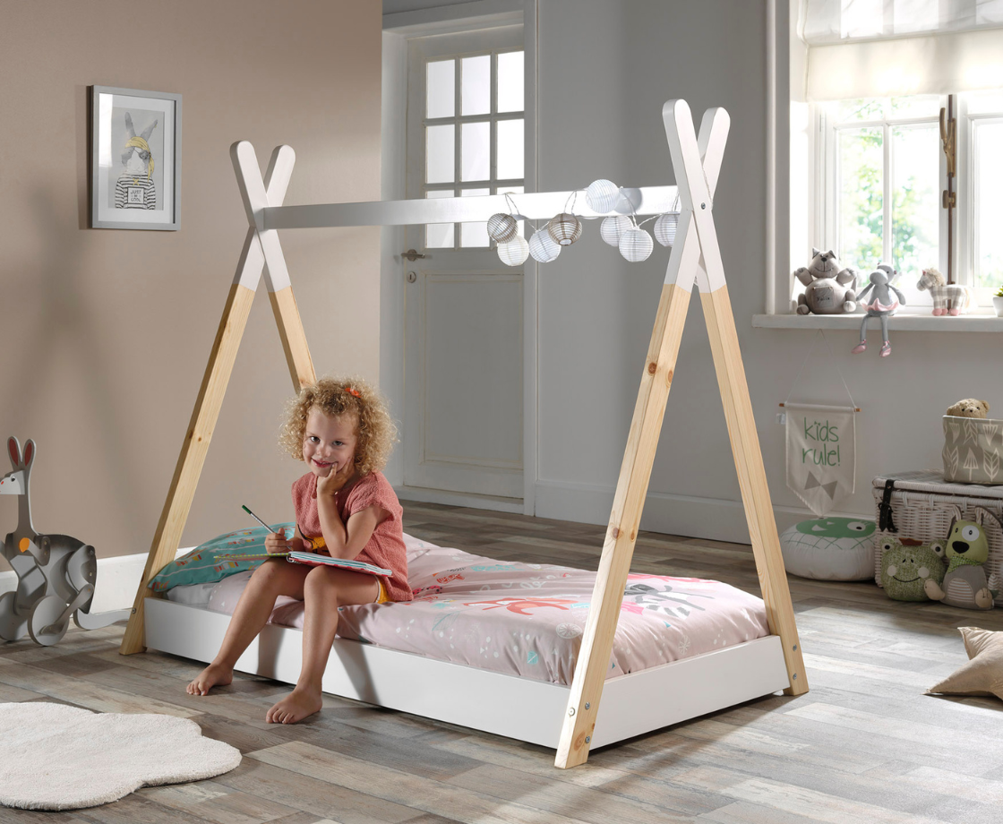 Tipi Toddler Bed 70x140cm - White