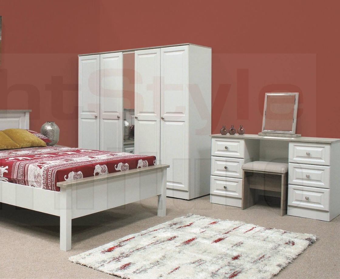 Trufflestone 1 Door Robe with Mirror + 2 Drawers