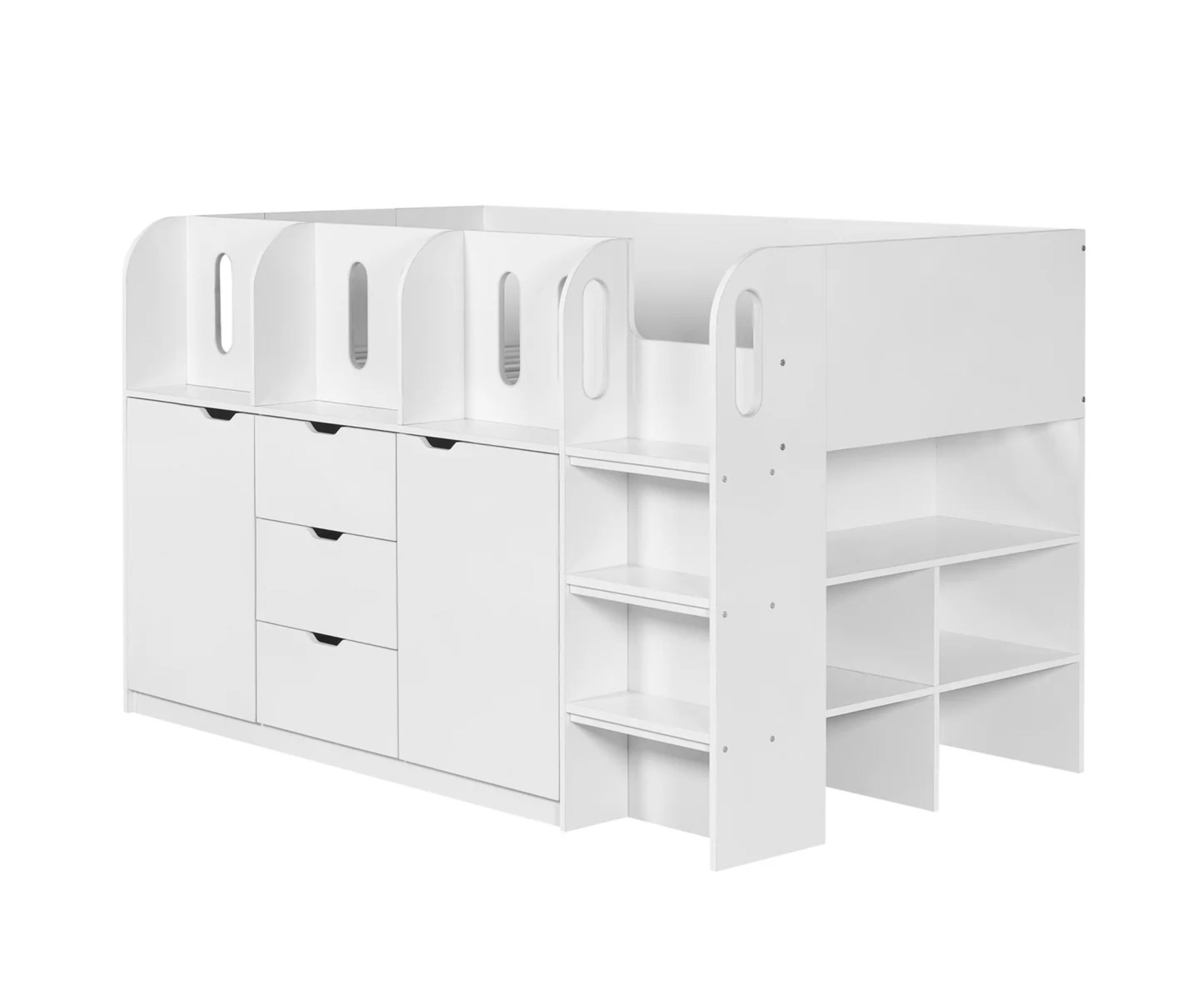 Vision Mid Sleeper Bed - White