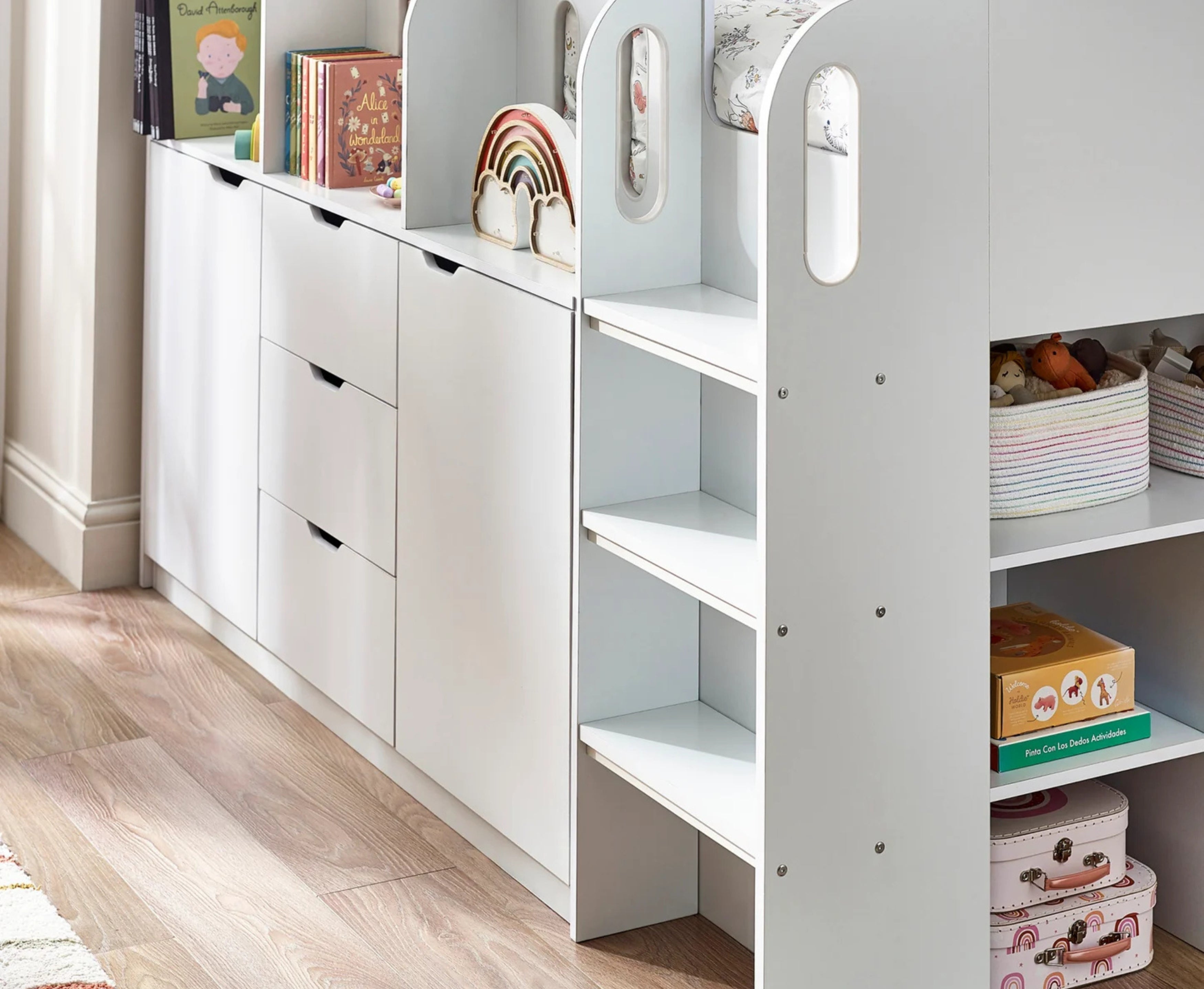 Vision Mid Sleeper Bed - White