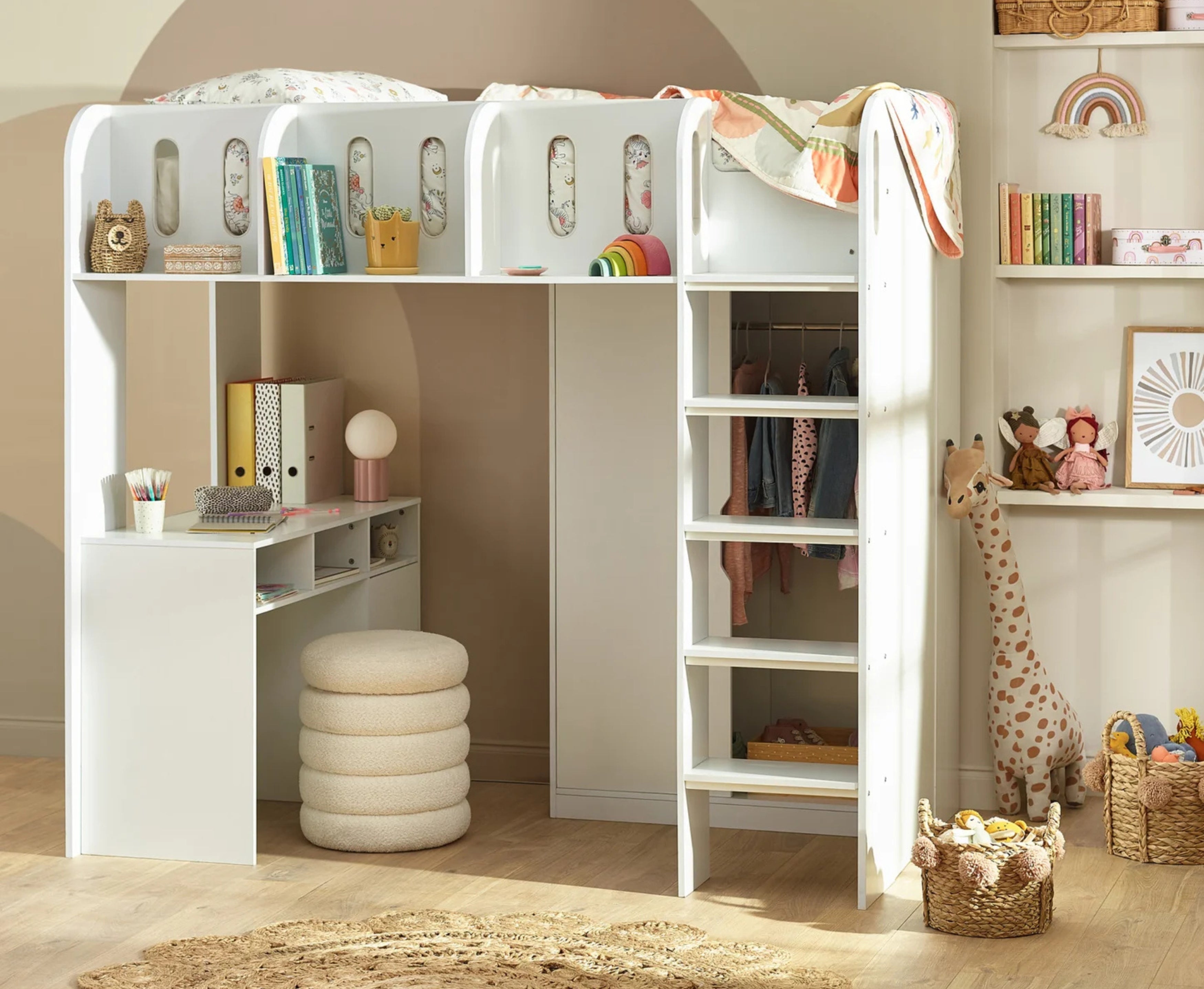 Vision Highsleeper Bed - White