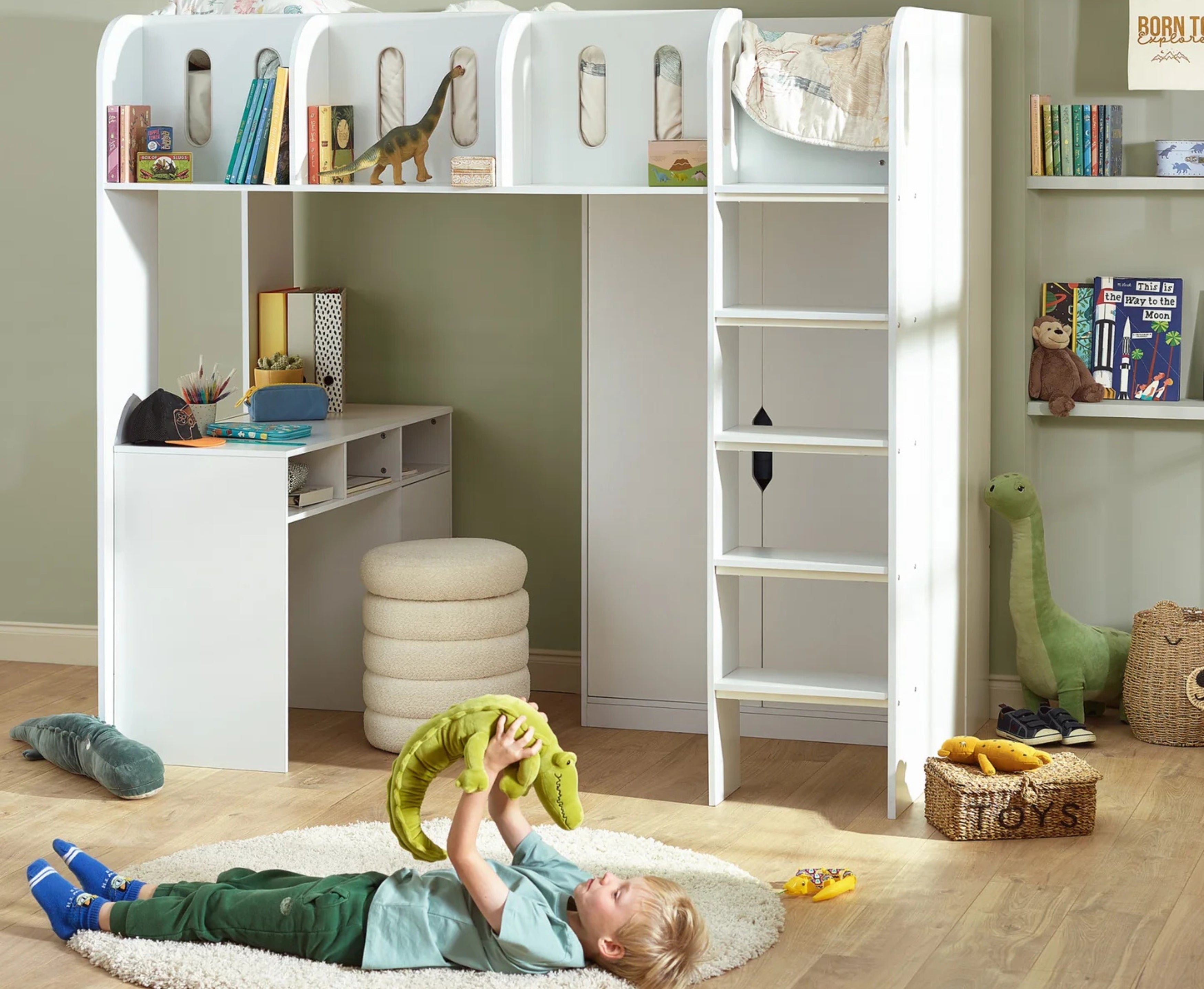 Vision Highsleeper Bed - White