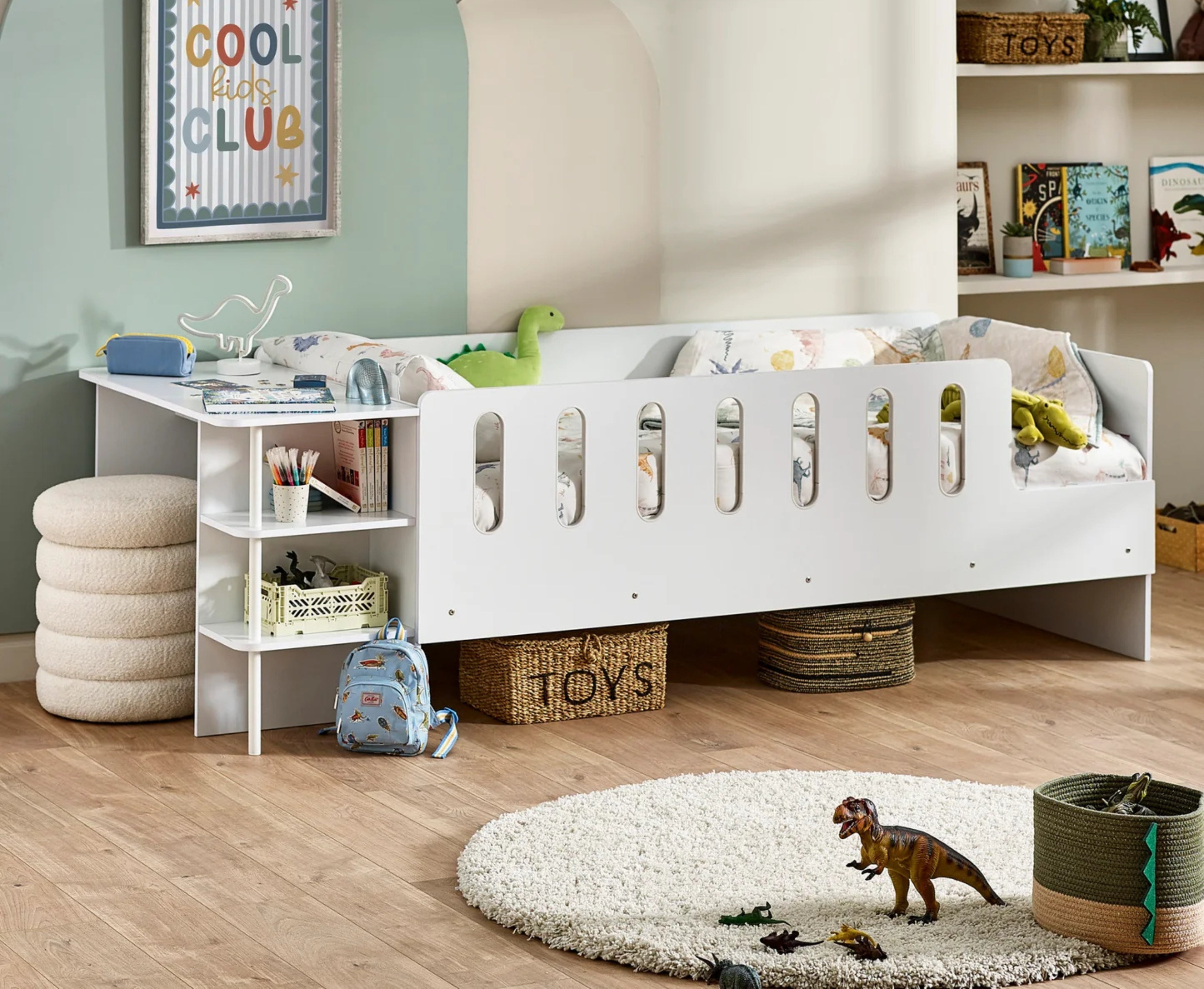 Vision Low Sleeper with Desk - White