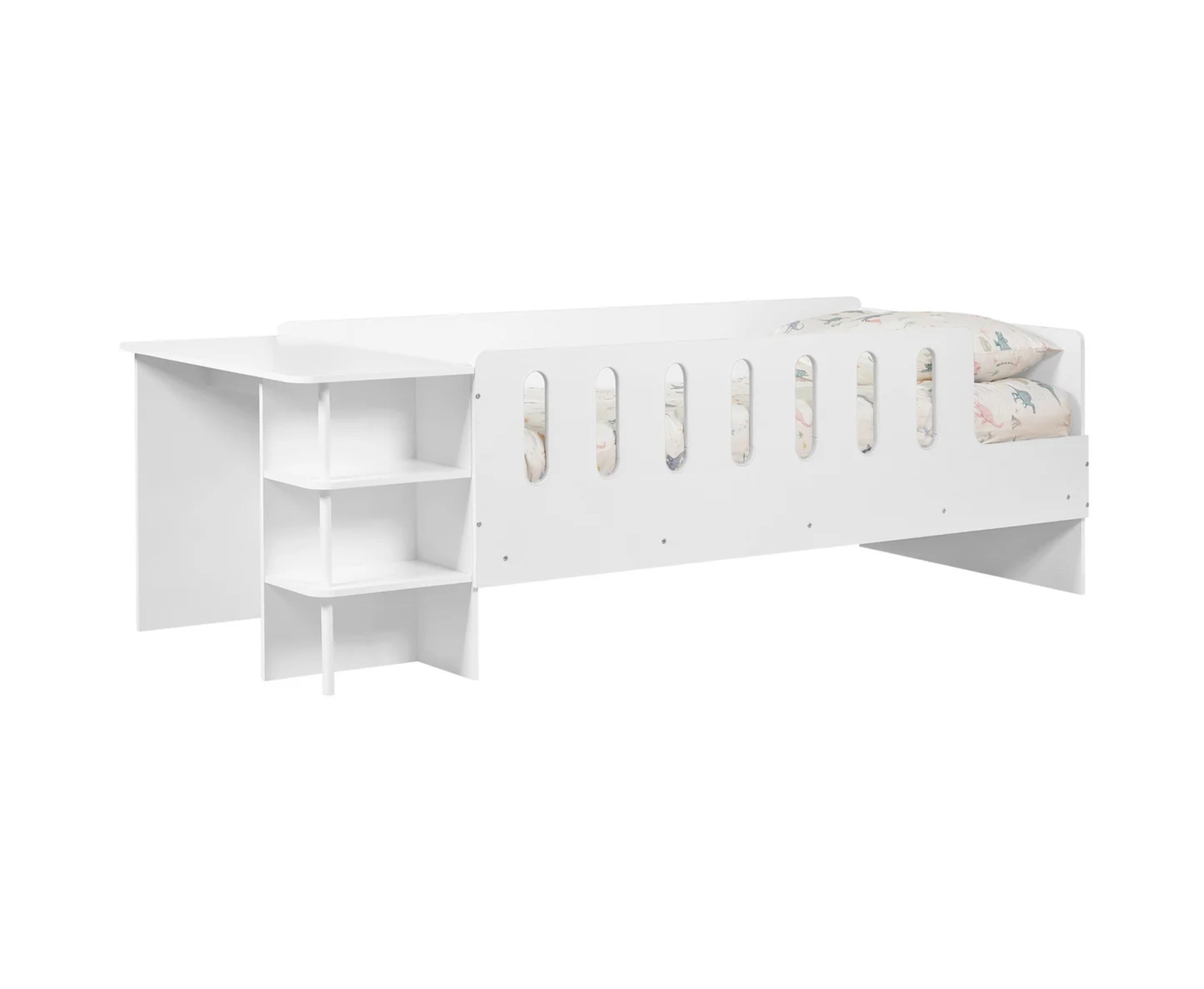 Vision Low Sleeper with Desk - White