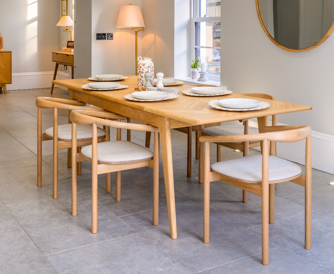Bronwyn 1.5m Fixed Dining Table - Light Oak