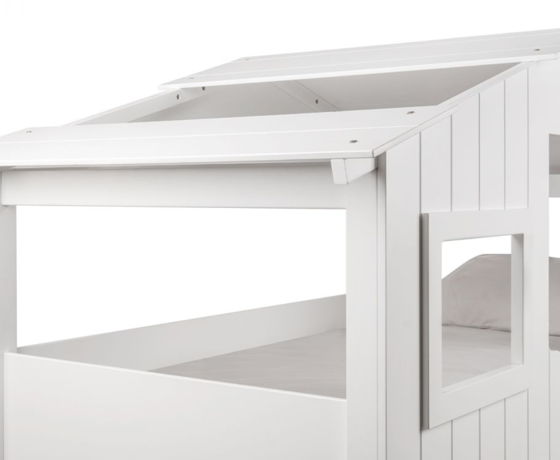 Willow Treehouse Bunk Bed Frame - White
