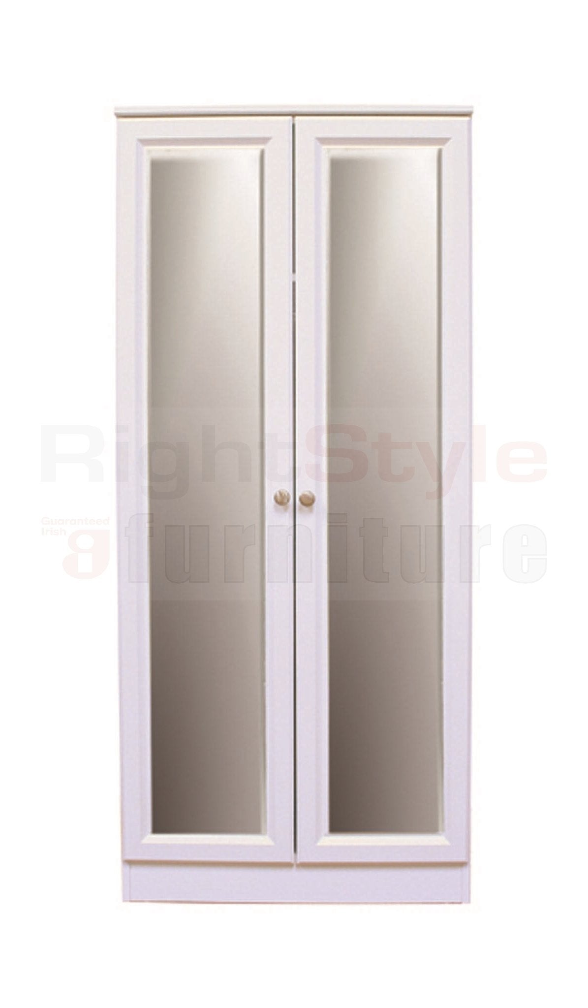 Avoca 1 Door Robe with Shelves and Mirror