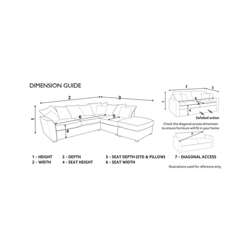 Chicago 3 Seater 140cm Sofabed