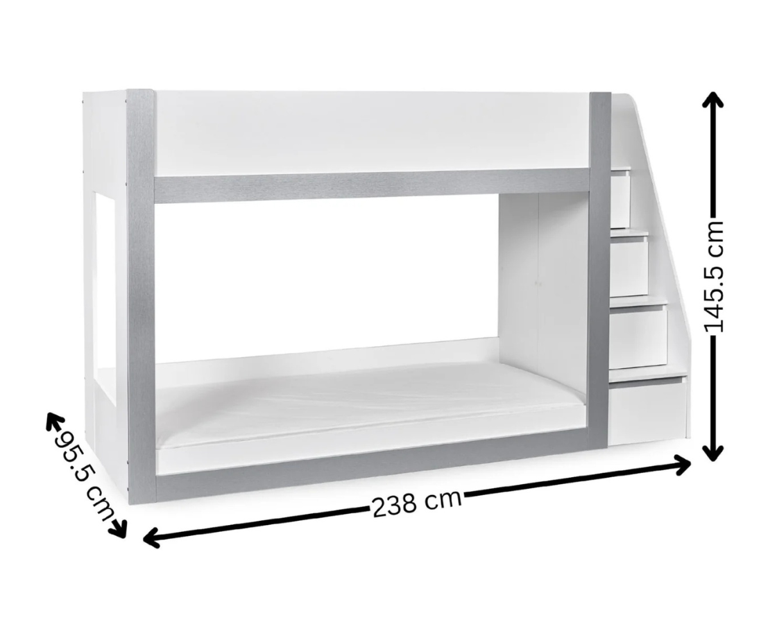 Joy Bunk Bed - White