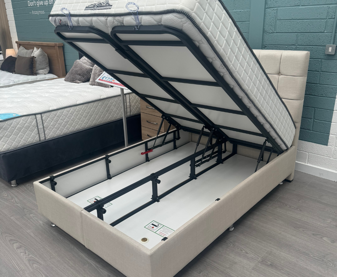 Lennon 3ft Ottoman Bed Frame - Beige