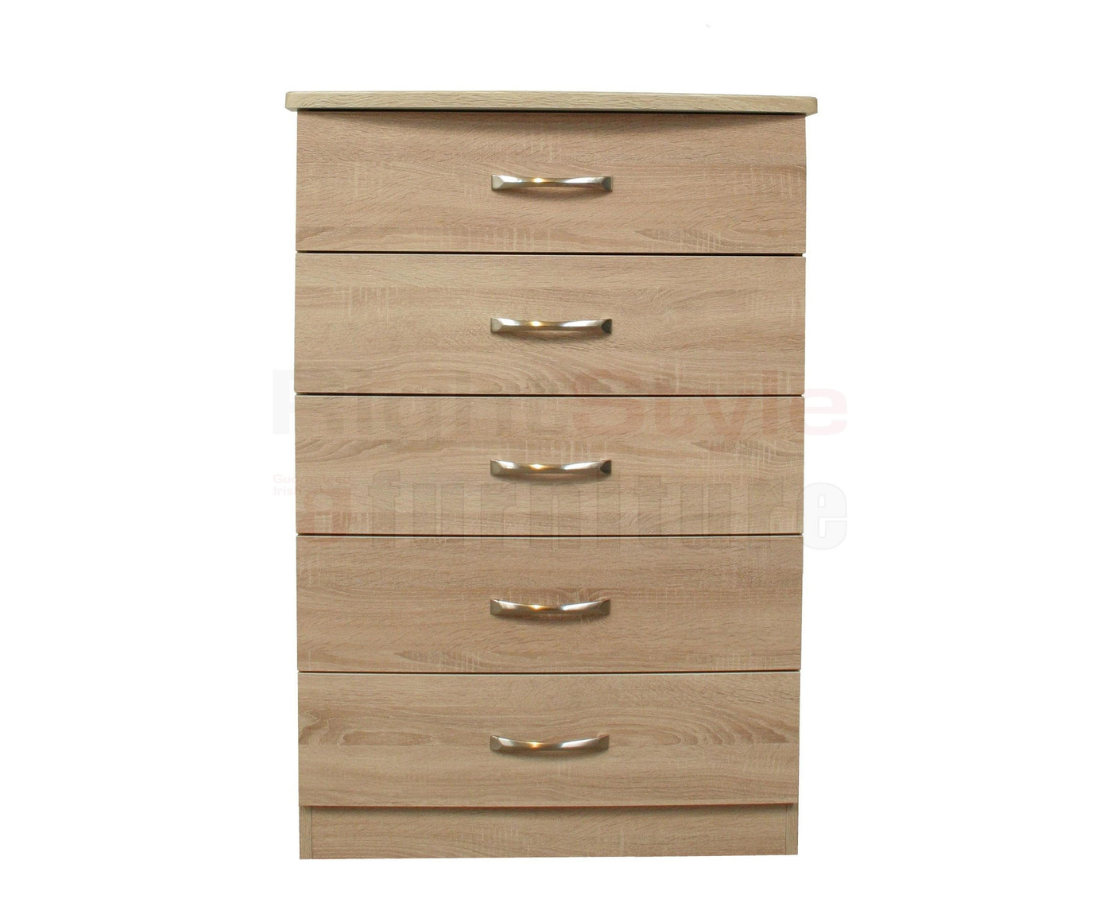 Lungo 5 Drawer Narrow Chest (635mm wide)