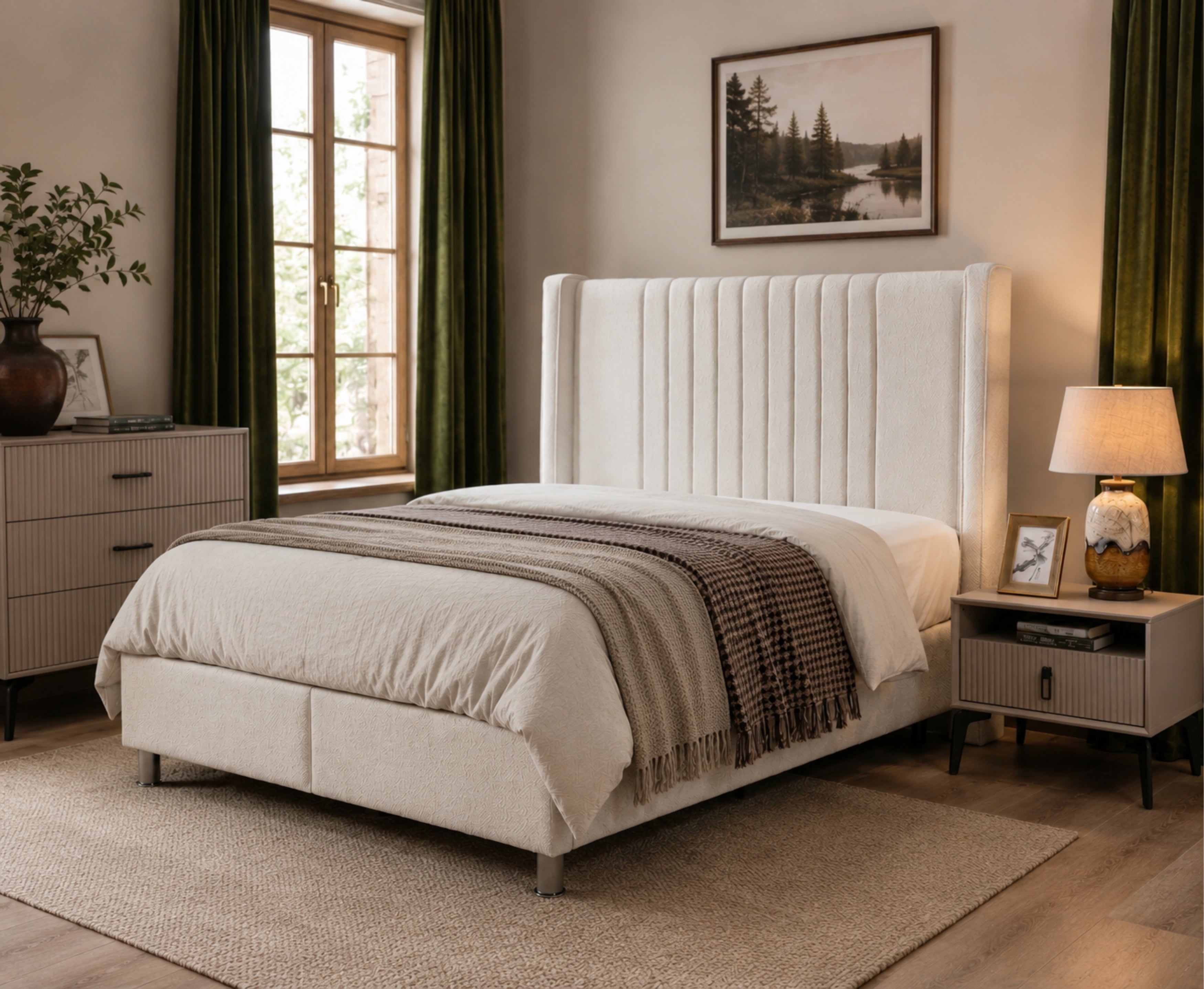 Roma 6ft Superking Ottoman Bed Frame - Beige