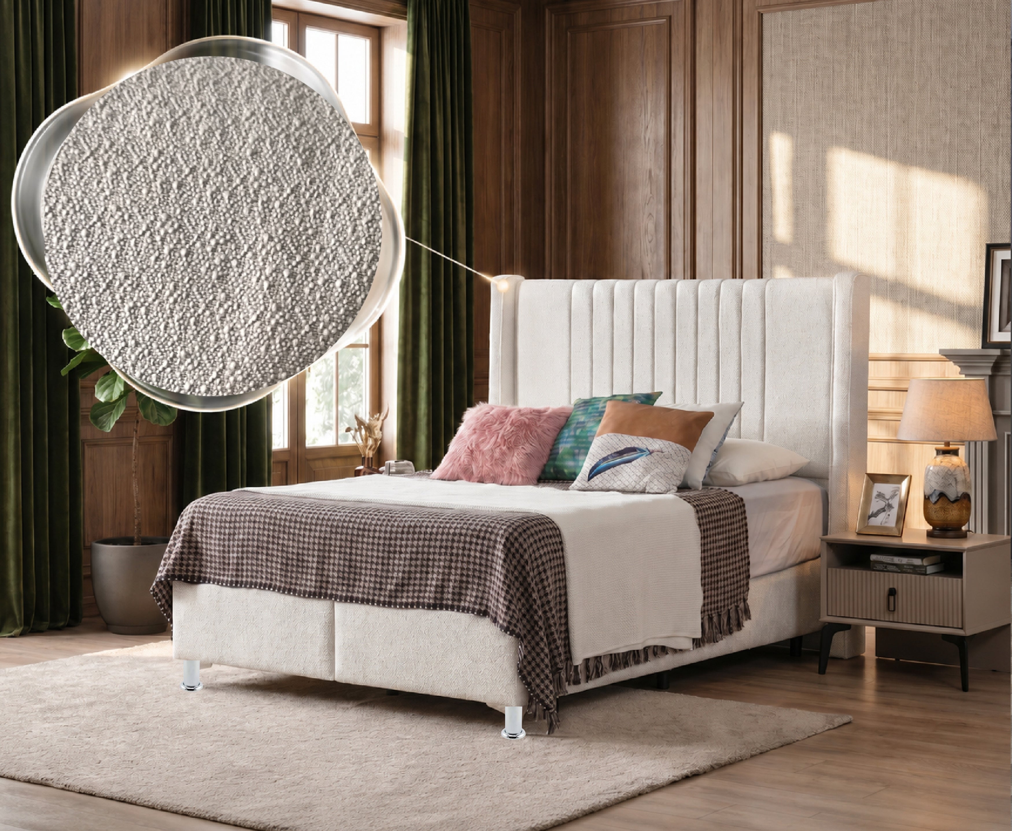 Roma 6ft Superking Ottoman Bed Frame - Beige
