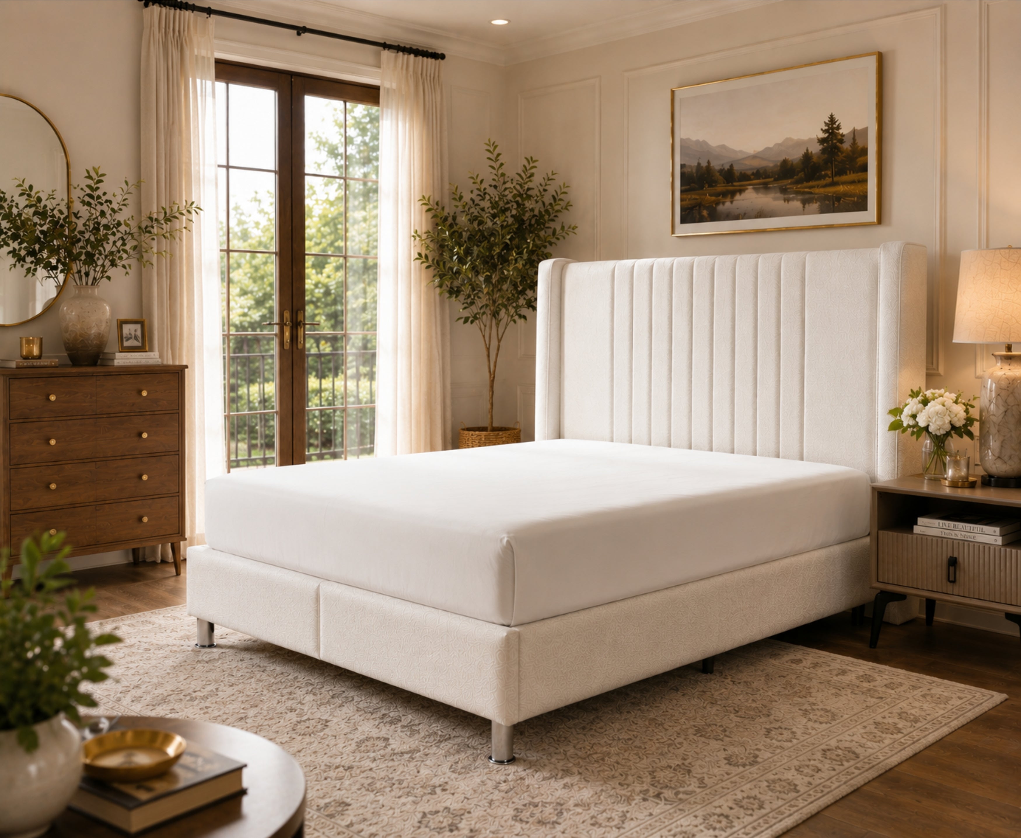 Roma 4ft 6 Double Ottoman Bed Frame - Beige