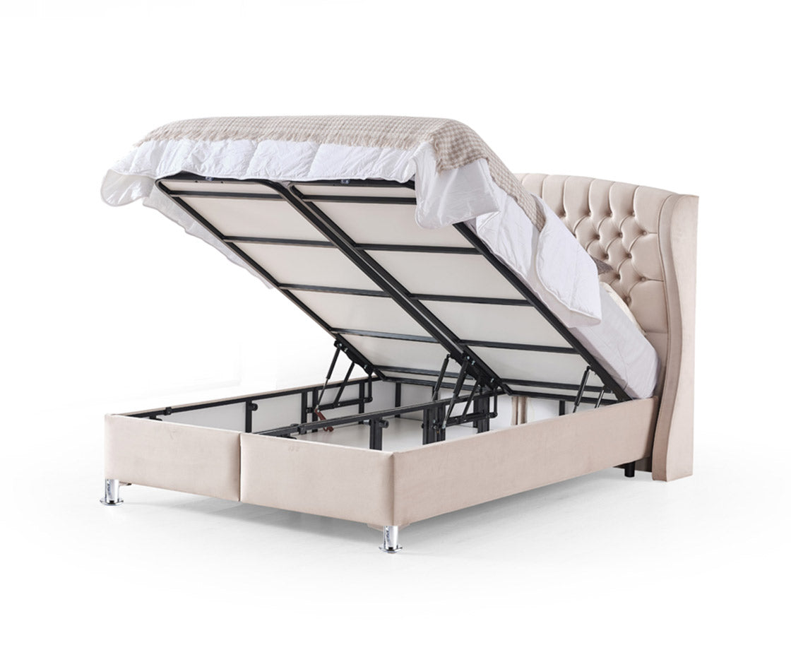 Venus 6ft Superking Ottoman Bed Frame - Grey | Sand