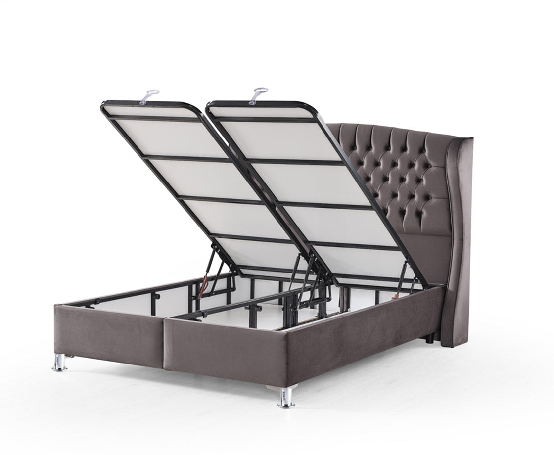 Venus 4ft6 Double Ottoman Bed Pack - Grey | Sand