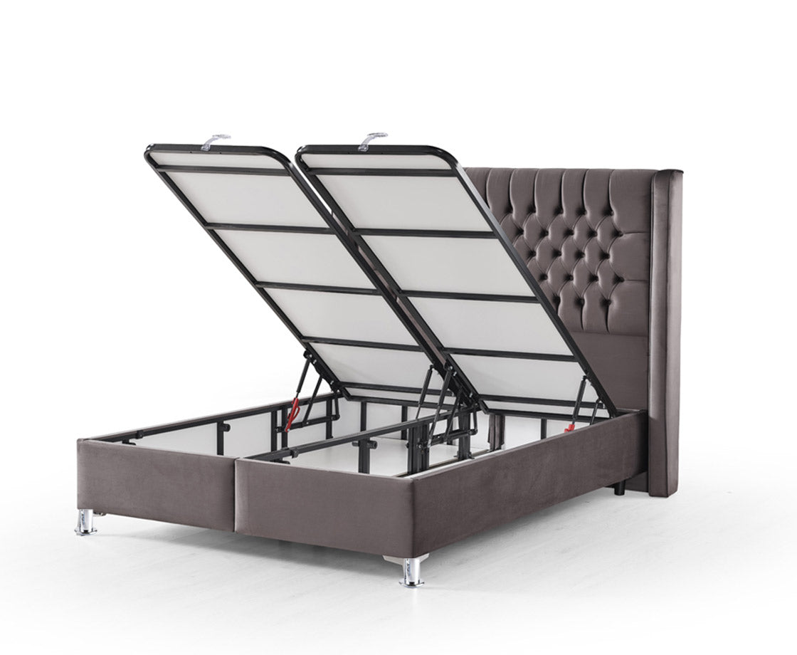 Venus 6ft Superking Ottoman Bed Pack - Grey | Sand