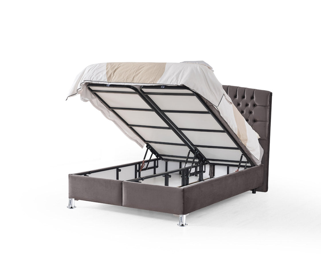 Venus 6ft Superking Ottoman Bed Frame - Grey | Sand