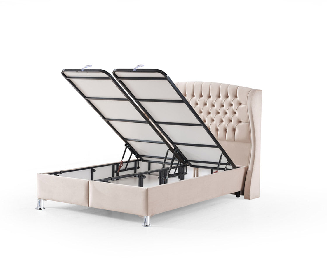 Venus 6ft Superking Ottoman Bed Pack - Grey | Sand