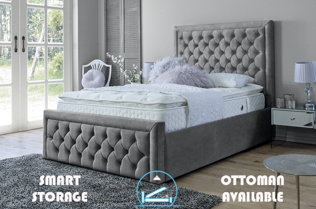 Lewis 4ft 6 Bed Frame- Naples Silver