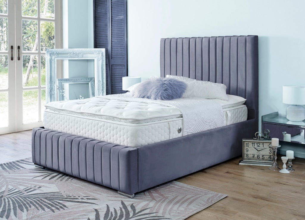 Turin 4ft 6 Ottoman Bed Frame- Naples Silver