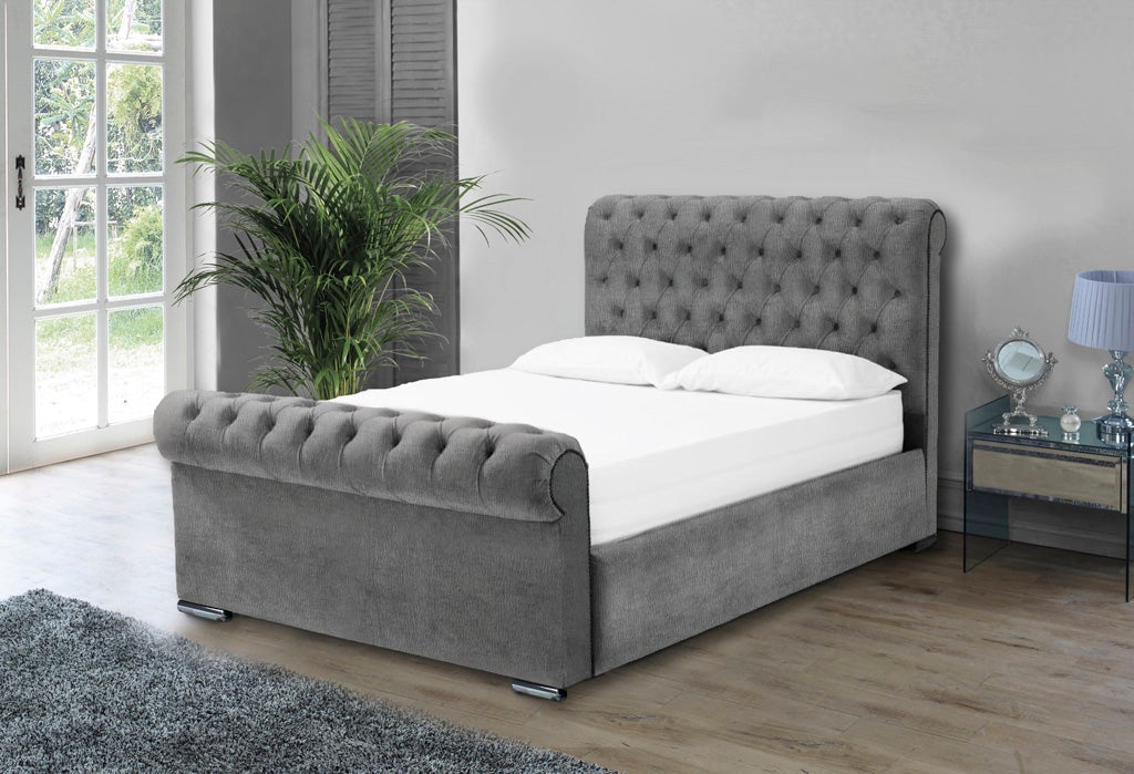 Benito 4ft Ottoman Bed Frame- Naples Silver