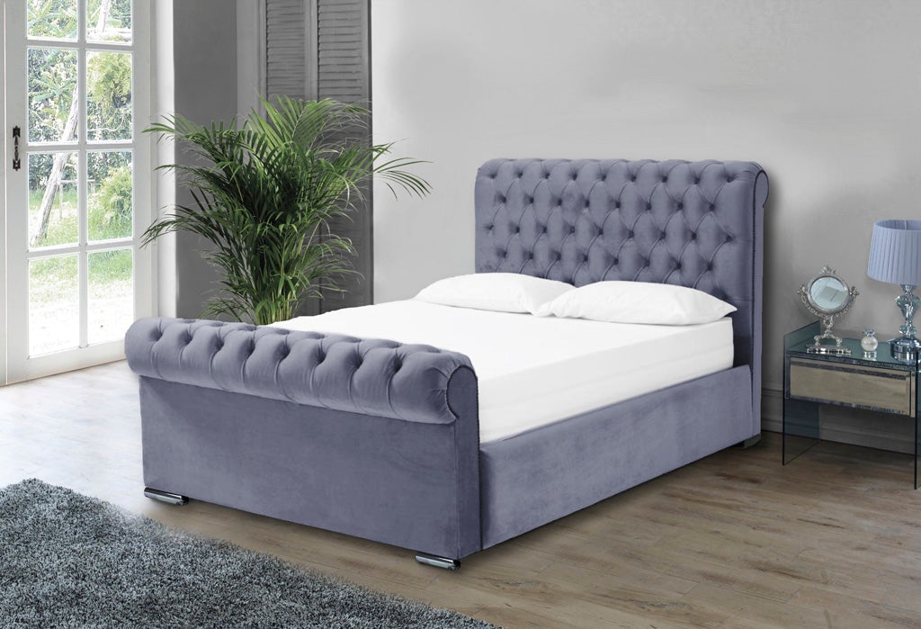 Benito 4ft Bed Frame- Velvet Blue