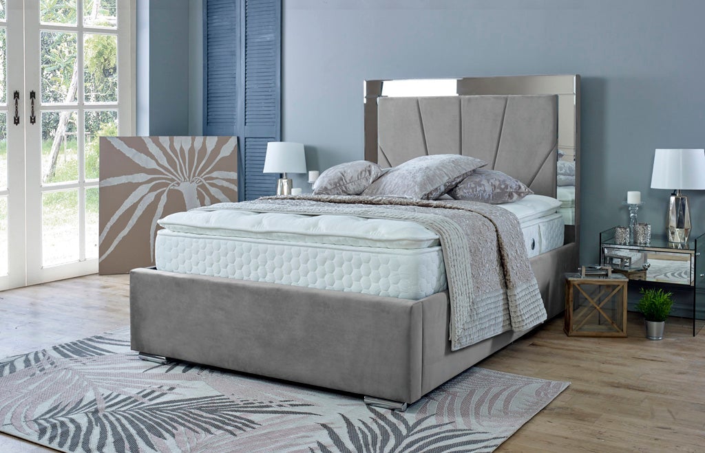 Aurora 4ft 6 Ottoman Bed Frame- Naples Silver