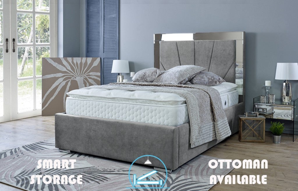 Aurora 6ft Superking Bed Frame- Velvet Steel
