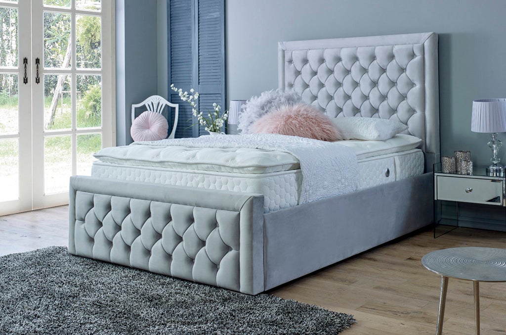 Lewis 4ft 6 Bed Frame- Naples Silver