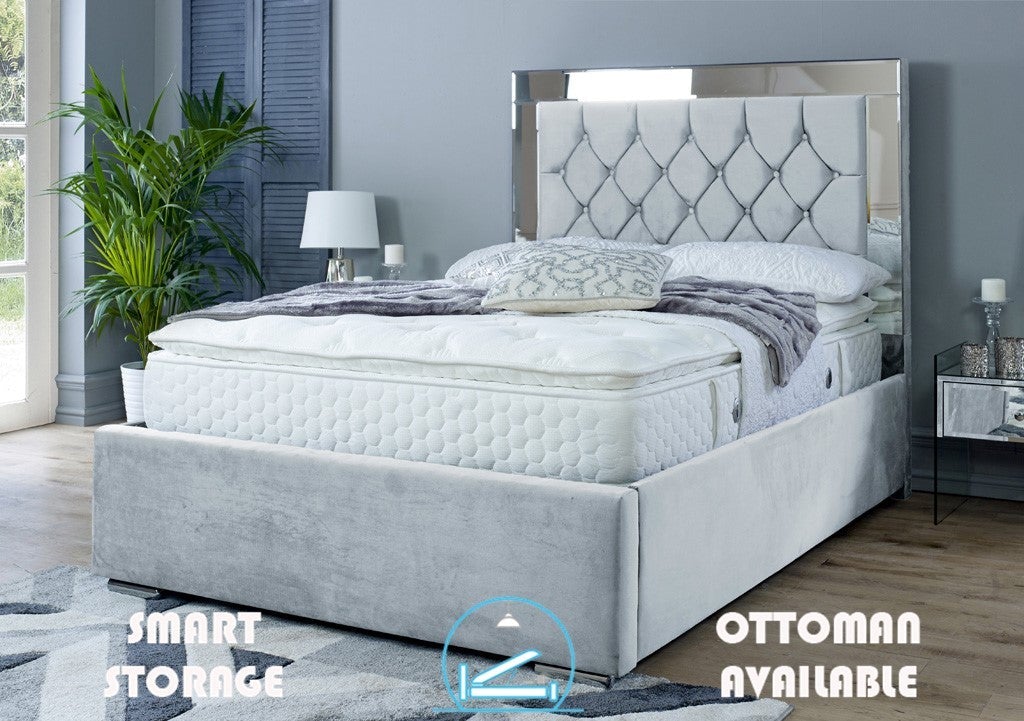 Dormer 4ft 6 Double Bed Frame- Velvet Pink