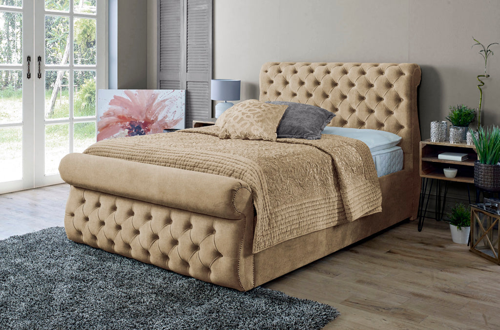 Alicante 4ft Bed Frame- Velvet Blue
