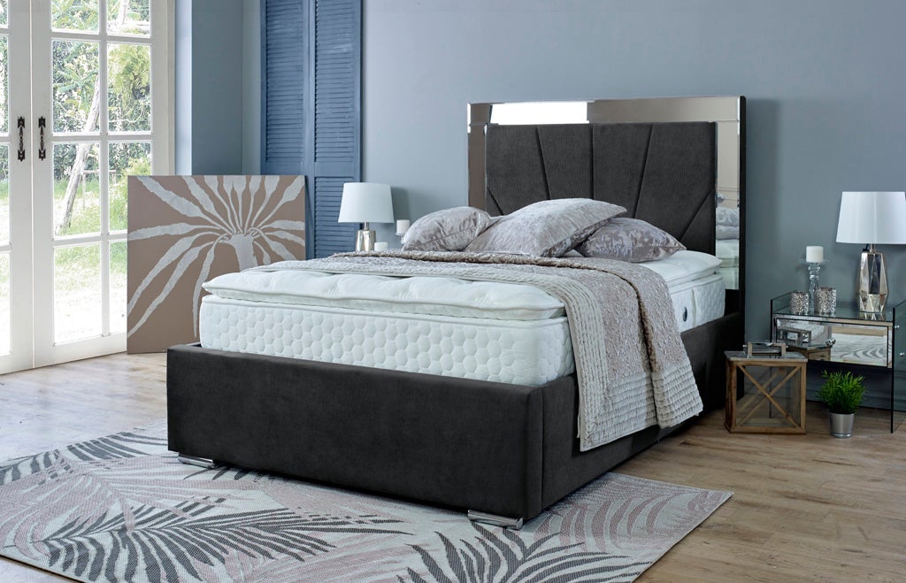 Aurora 5ft Kingsize Ottoman Bed Frame- Velvet Pink