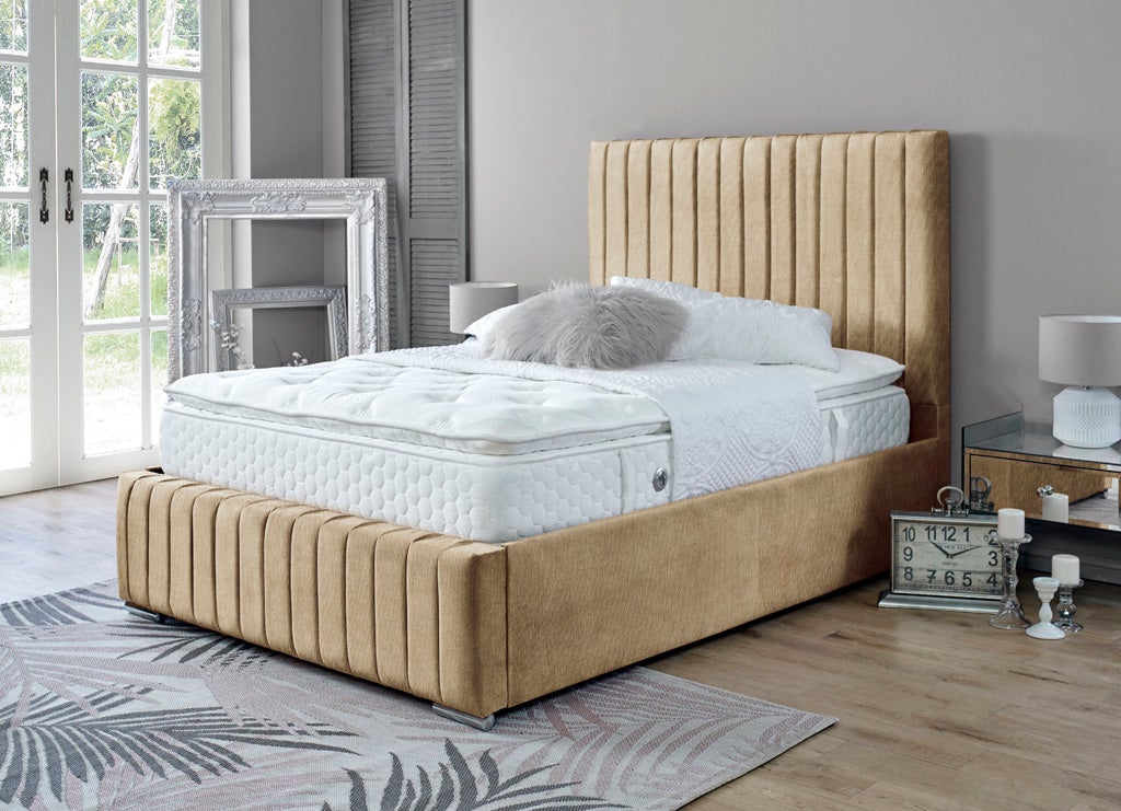 Turin 4ft 6 Ottoman Bed Frame- Naples Silver