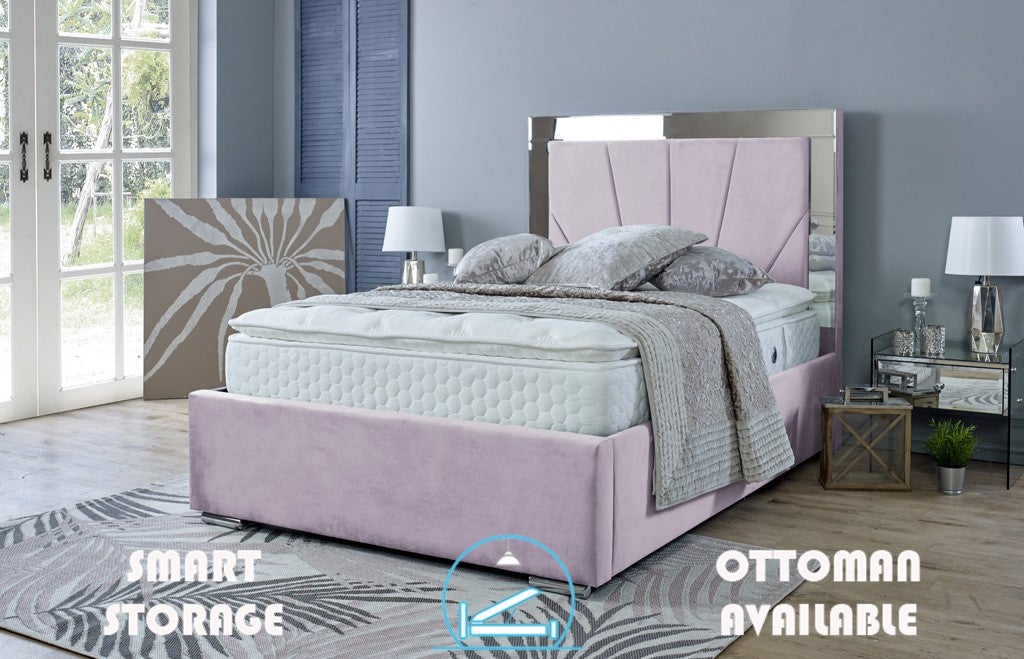Aurora 3ft Single Bed Frame- Velvet Grey