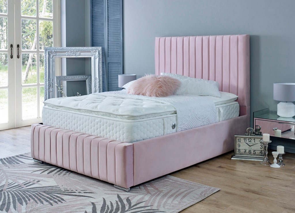 Turin 4ft 6 Ottoman Bed Frame- Naples Silver